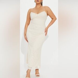 Fashion Nova Cream Maxi Dress